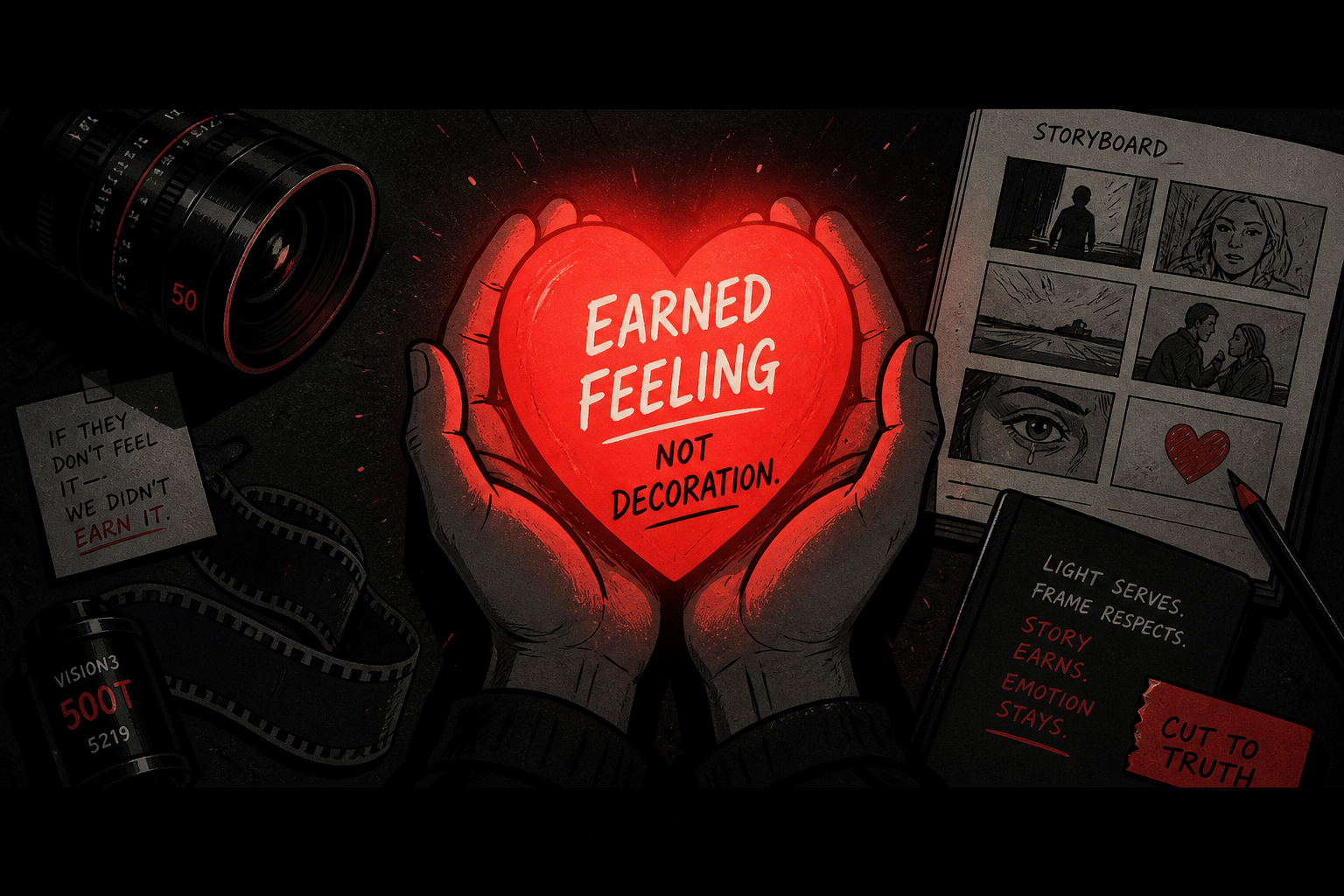 Earned feeling, not decoration