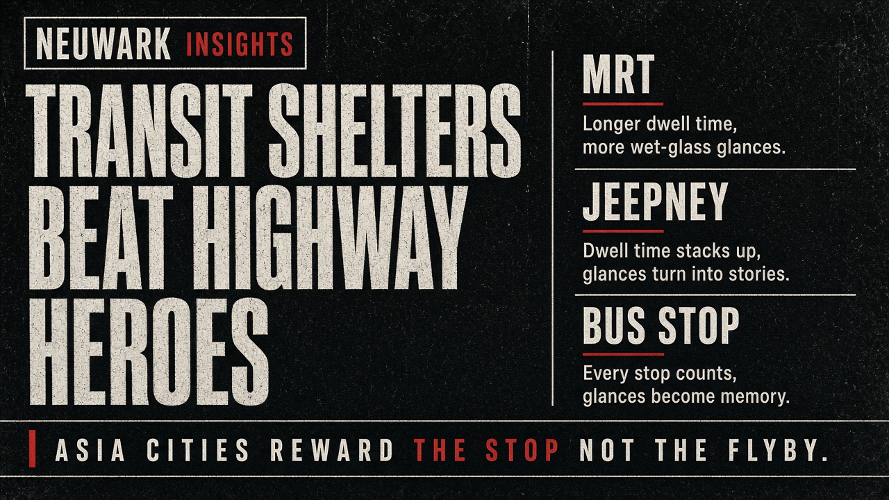 Transit shelters beat highway heroes in Asia cities