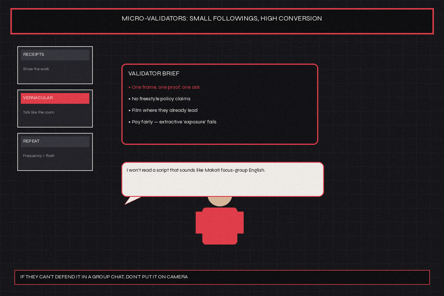 Micro-validators: small followings, high conversion