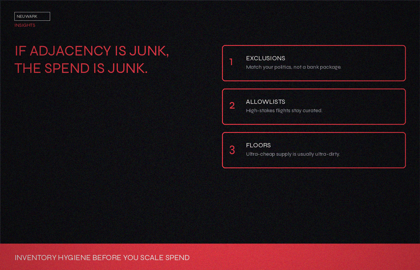 Inventory hygiene before you scale spend