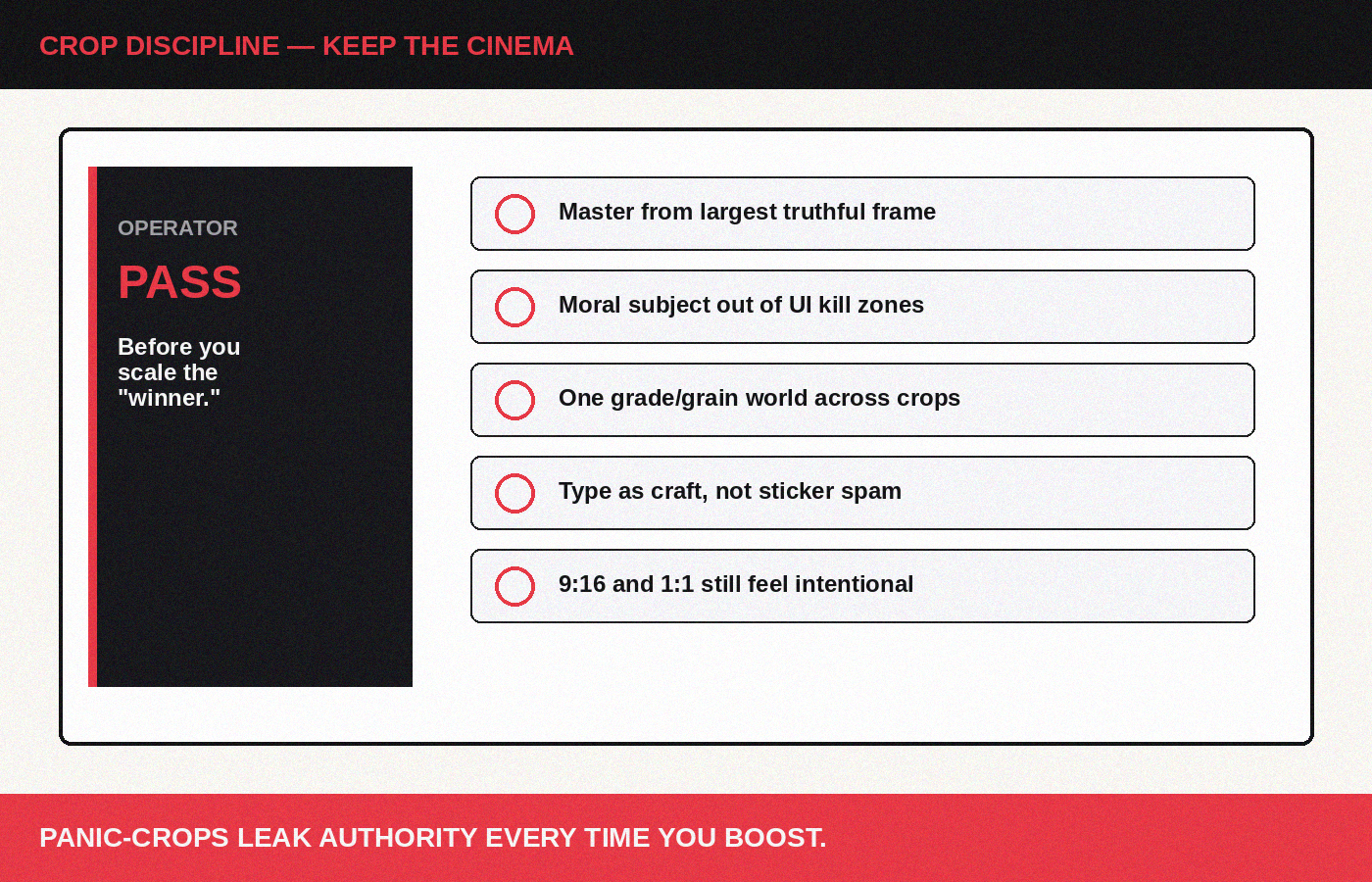 Crop for platforms without killing the cinema