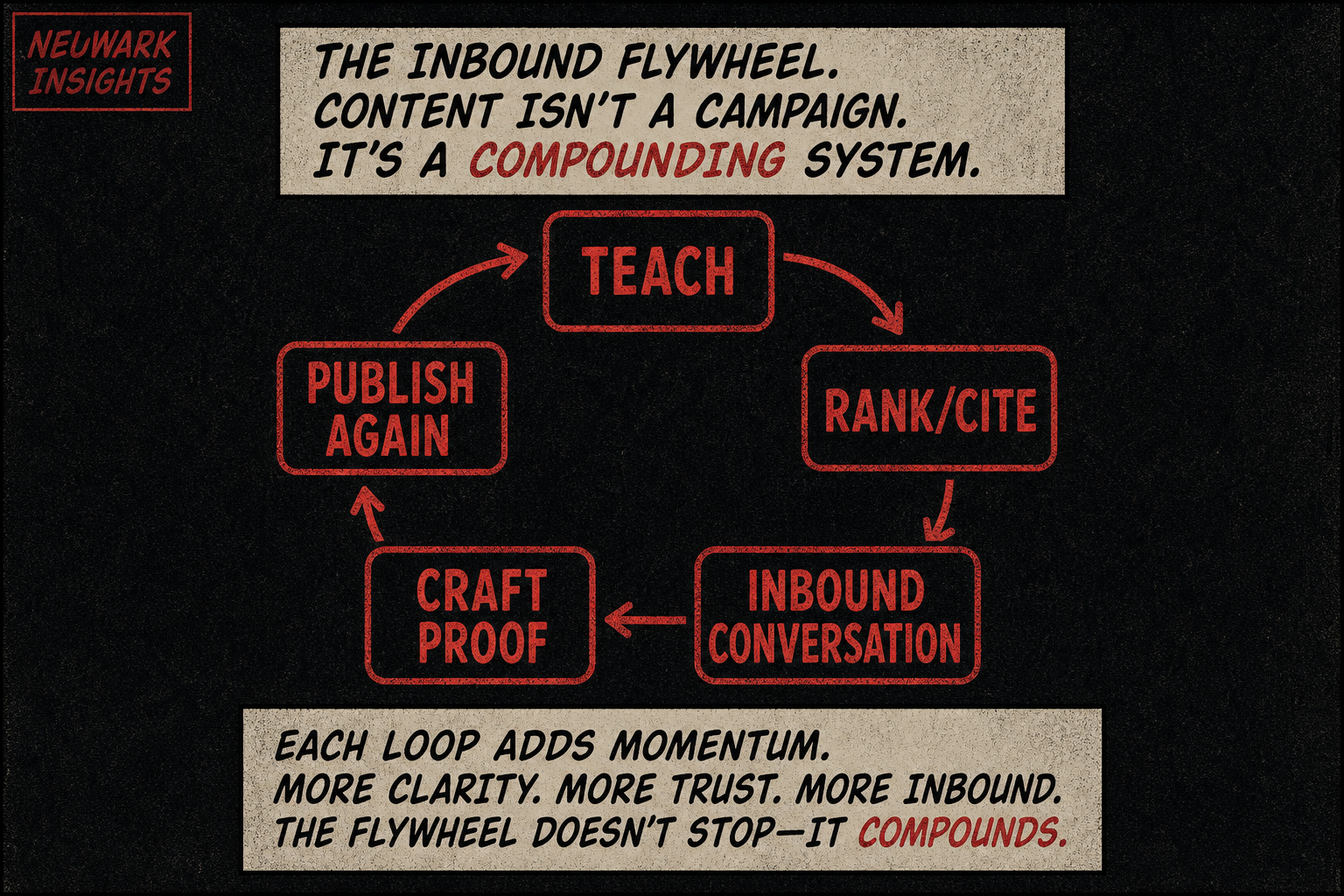 Inbound flywheel from insight article to conversation